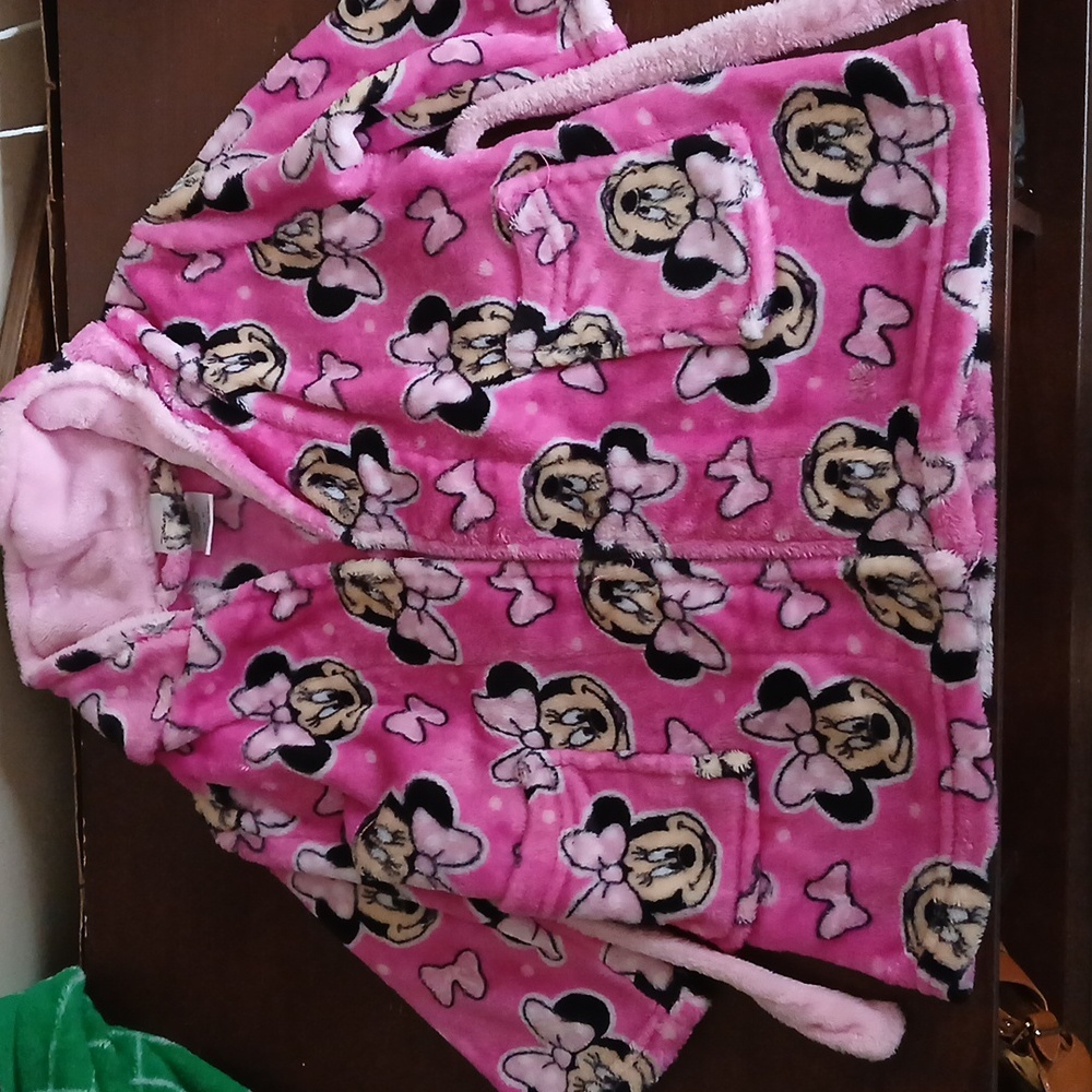Disney Minnie Mouse Pink Fleece Robe for Kids